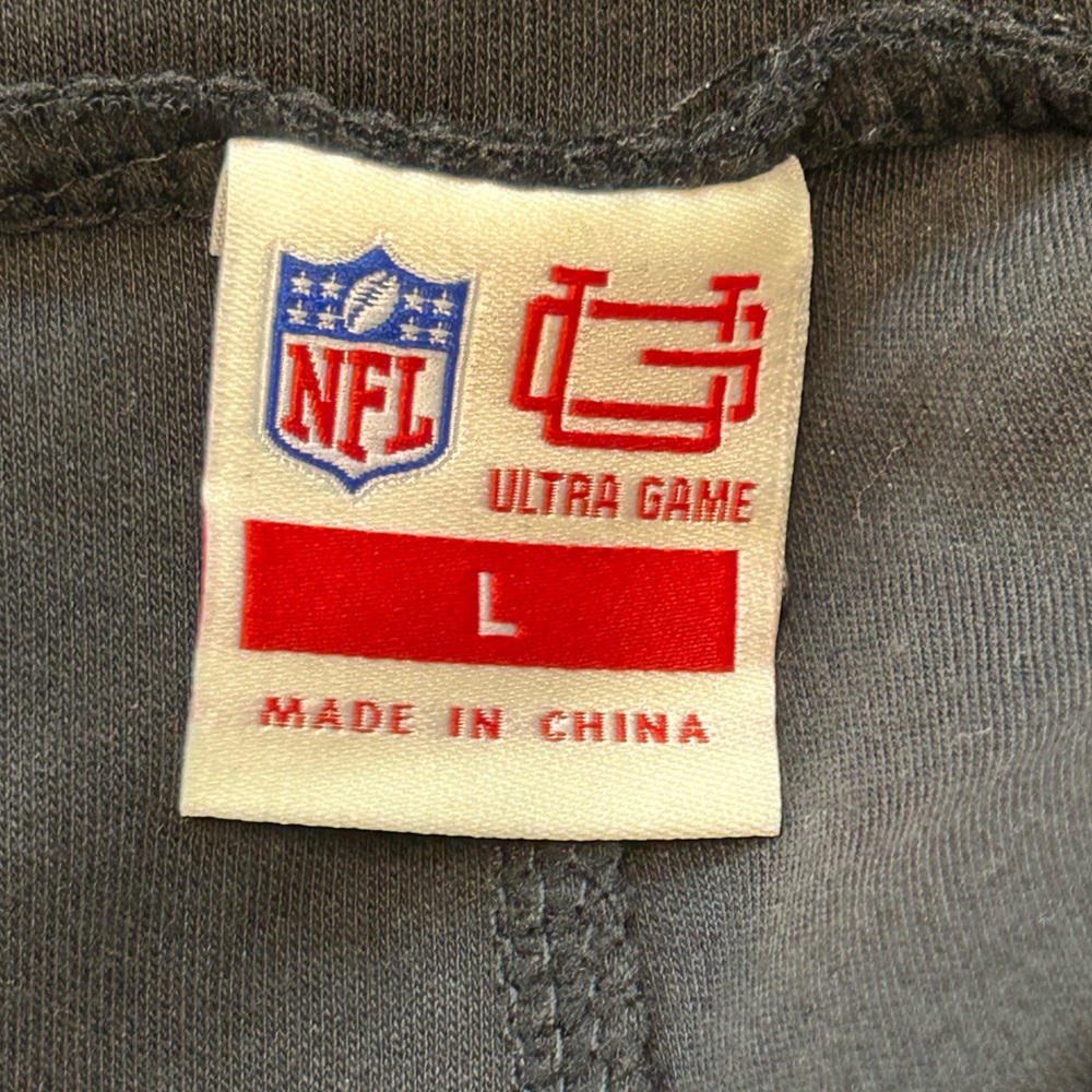 Forever 21 NFL Y2K look black crisscross waist Kansas City Chiefs leggings NWT L - Picture 6 of 7